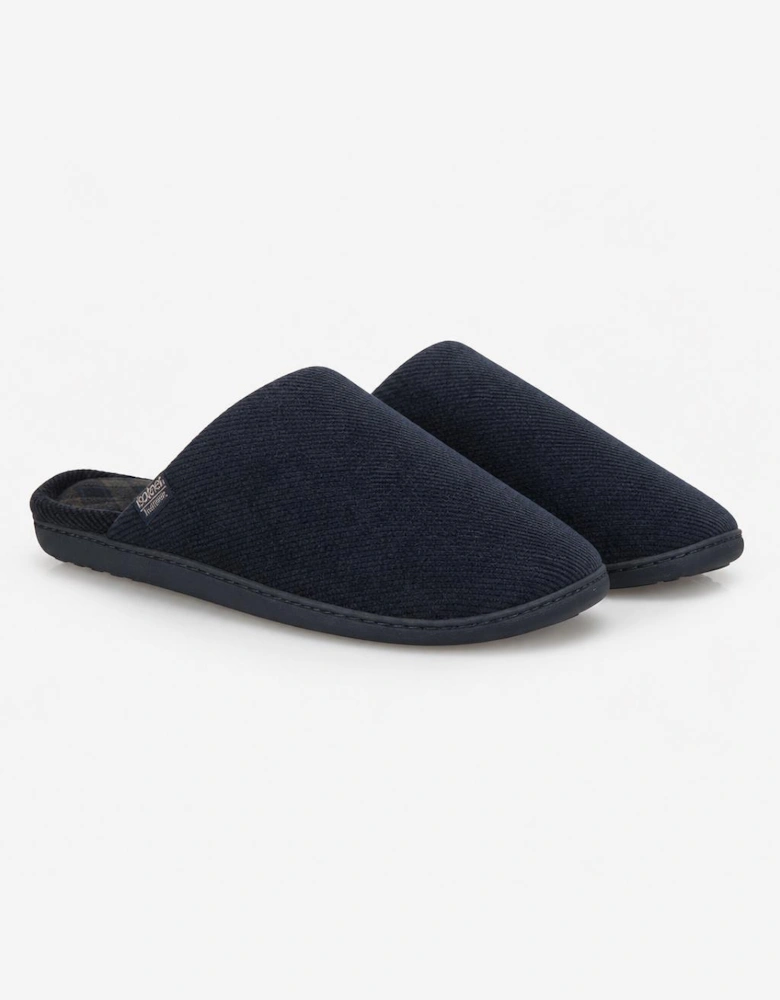 Totes Isotoner SOFT CORD MULE SLIPPER Mens Mules Navy