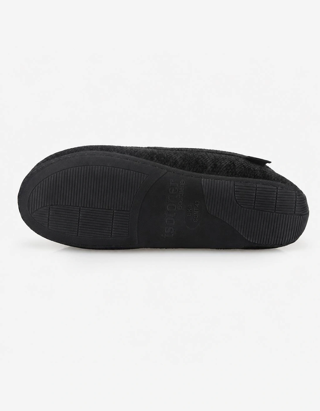 Totes Isotoner SOFT CORD MOCCASIN SLIPPER Mens Moccasins Black