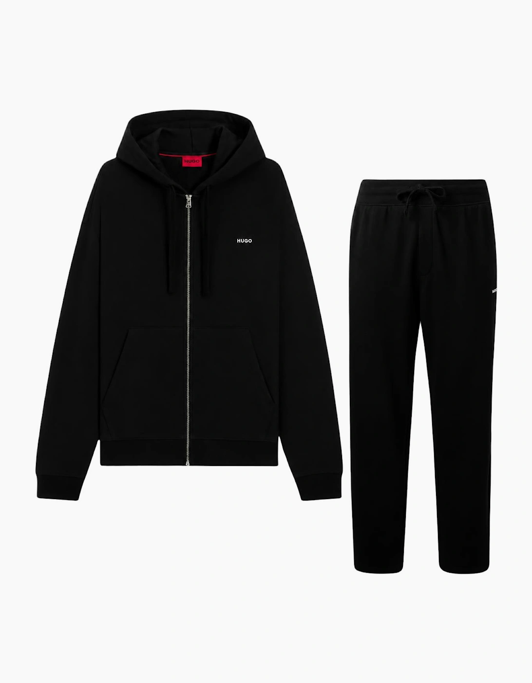 Dapozip Deryonte Open Bottoms Zip Hooded Black Tracksuit