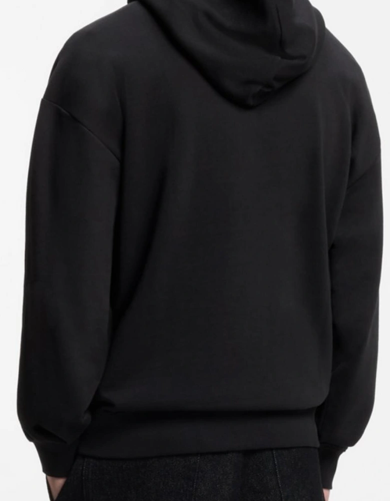 Dapozip Cotton-Terry Zip Up Black Hoodie
