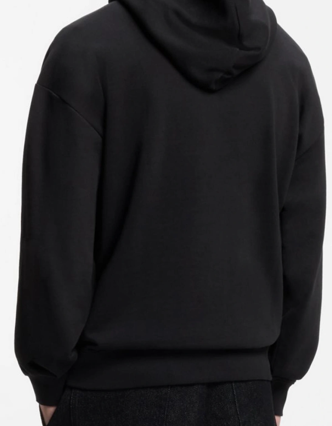 Dapozip Cotton-Terry Zip Up Black Hoodie