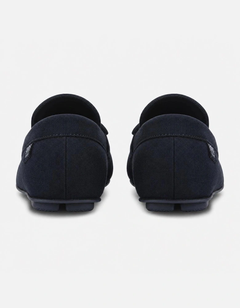 Totes Isotoner HERRINGBONE LINED MOCCASIN Mens Moccasins Navy