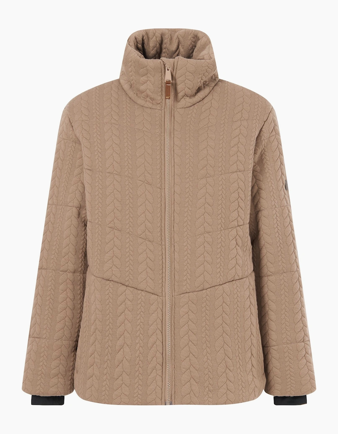 Regatta Women's / Amaryl Cable Knit Padded Jacket - Mocha - 12 Uk - Mocha - 68% Polyester/30% Recycled Polyester/2% Elastane - Image 3