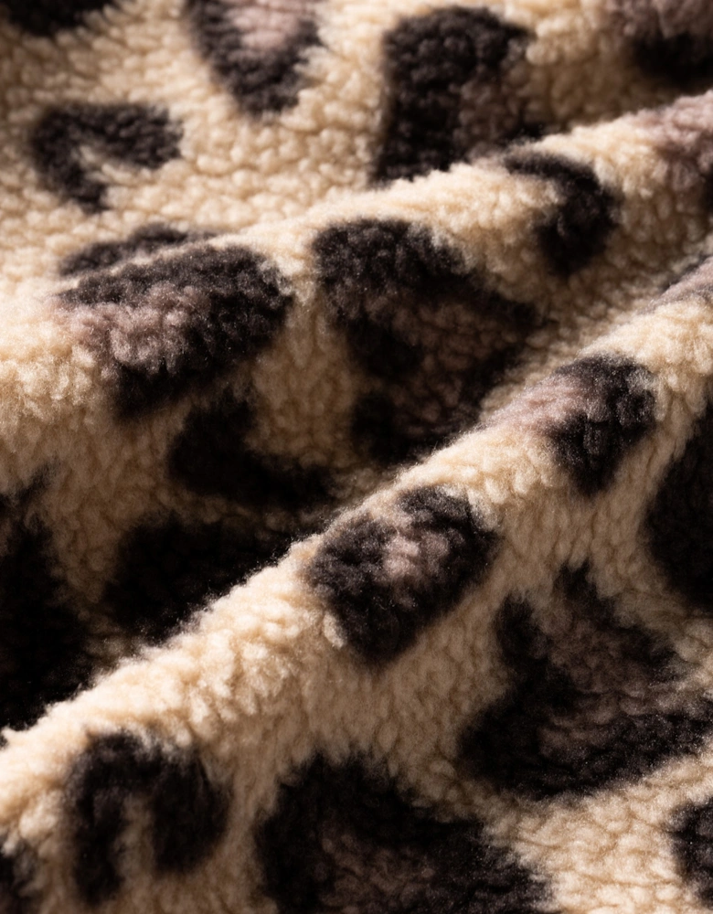 Regatta Childrens/Kids Eva Leopard Print Buttoned Fleece Top