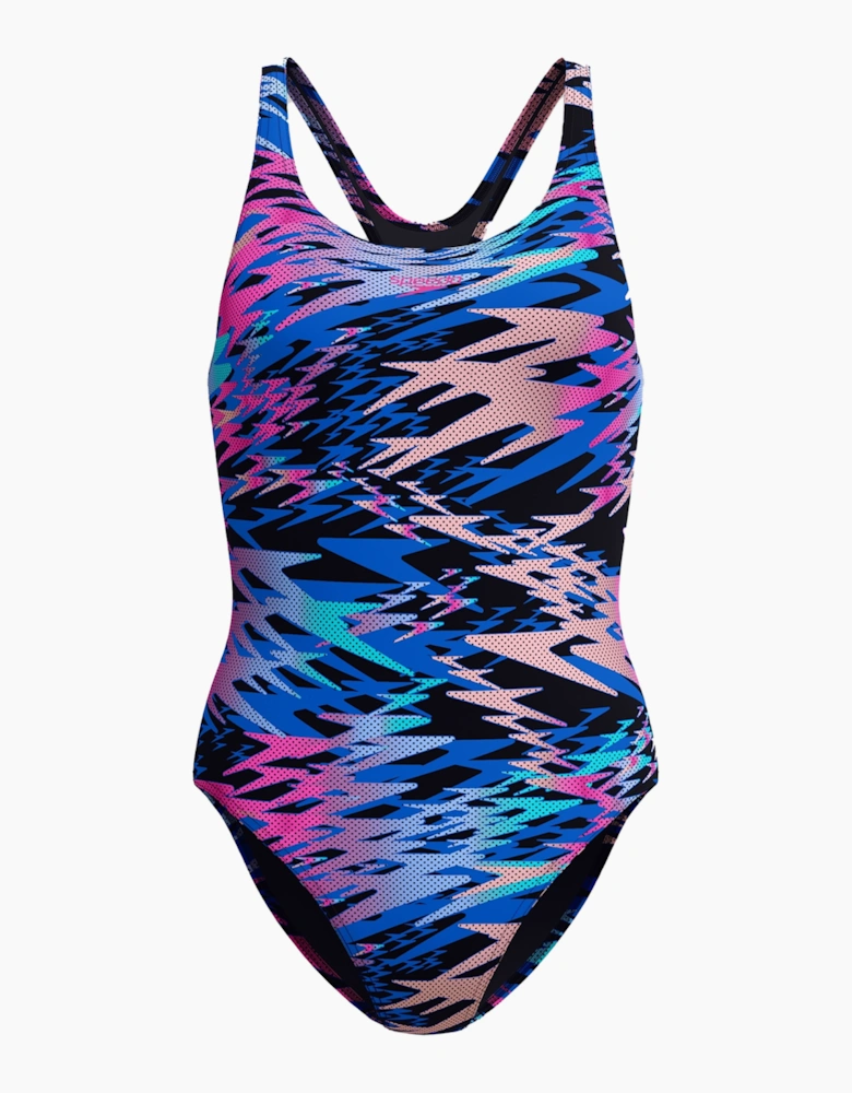 Speedo Womens/Ladies Hyperboom Medalist Repeat Logo One Piece Swimsuit