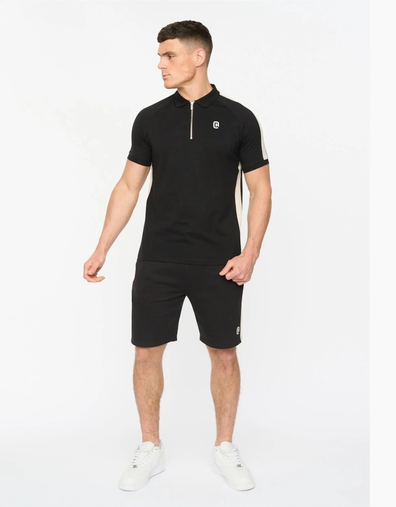 Crosshatch Mens Cresswell Cotton Raglan Polo Shirt