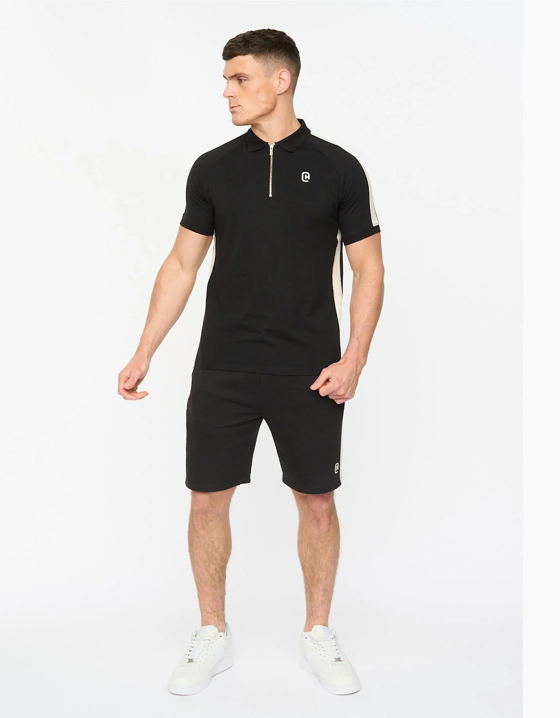 Crosshatch Mens Cresswell Cotton Raglan Polo Shirt