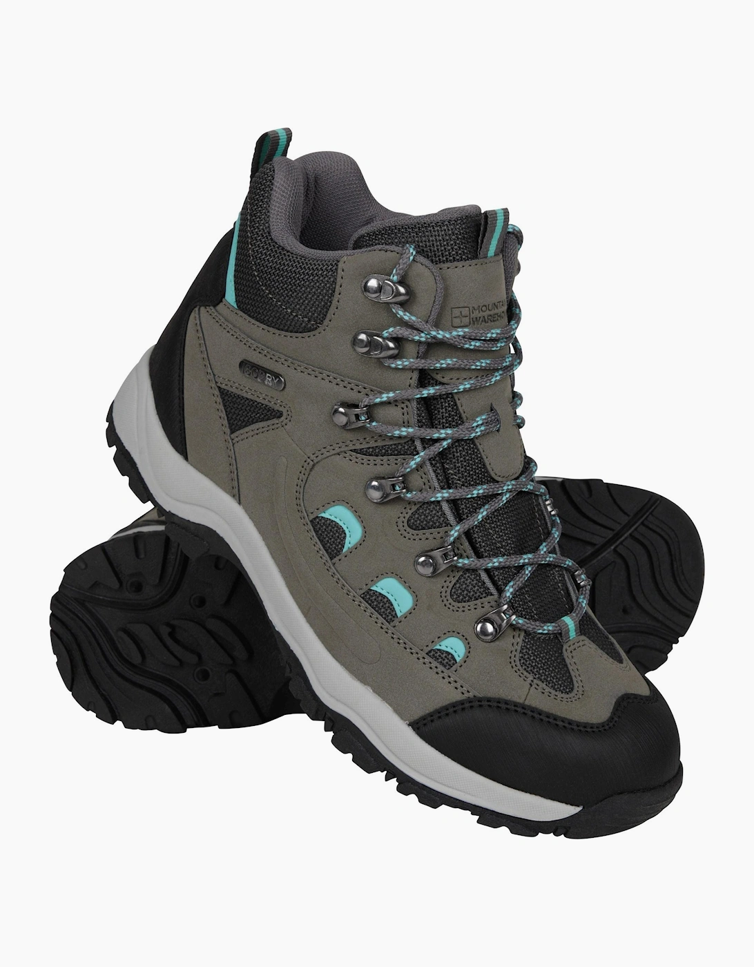 Women's Mountain Warehouse Womens/Ladies Adventurer Waterproof Walking Boots - Green - Size: 6 uk