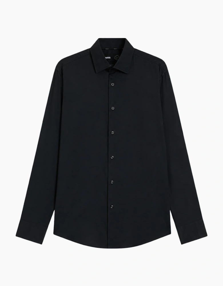 P-Hank Slim Fit Performance Stretch Twill Black Shirt