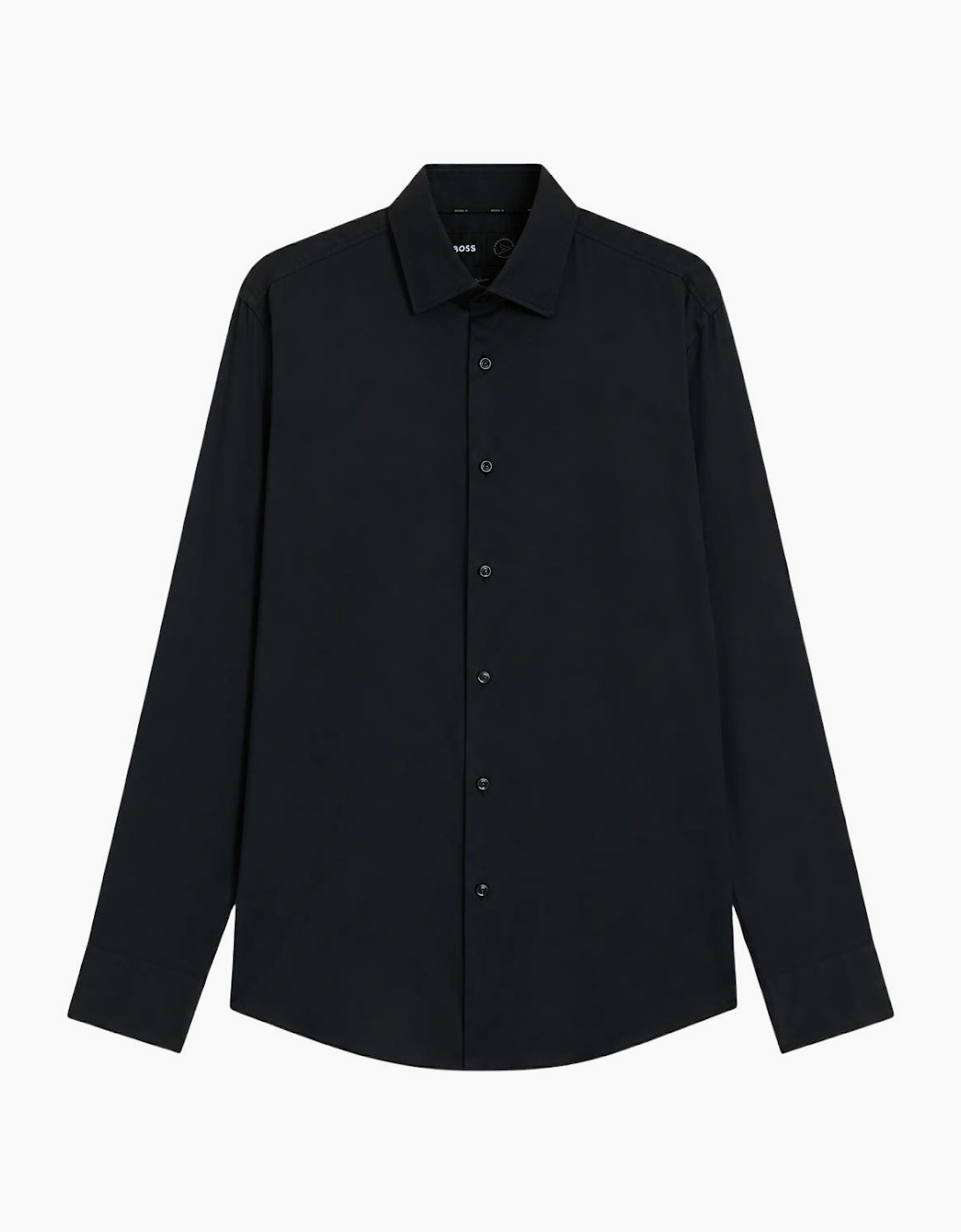 P-Hank Slim Fit Performance Stretch Twill Black Shirt