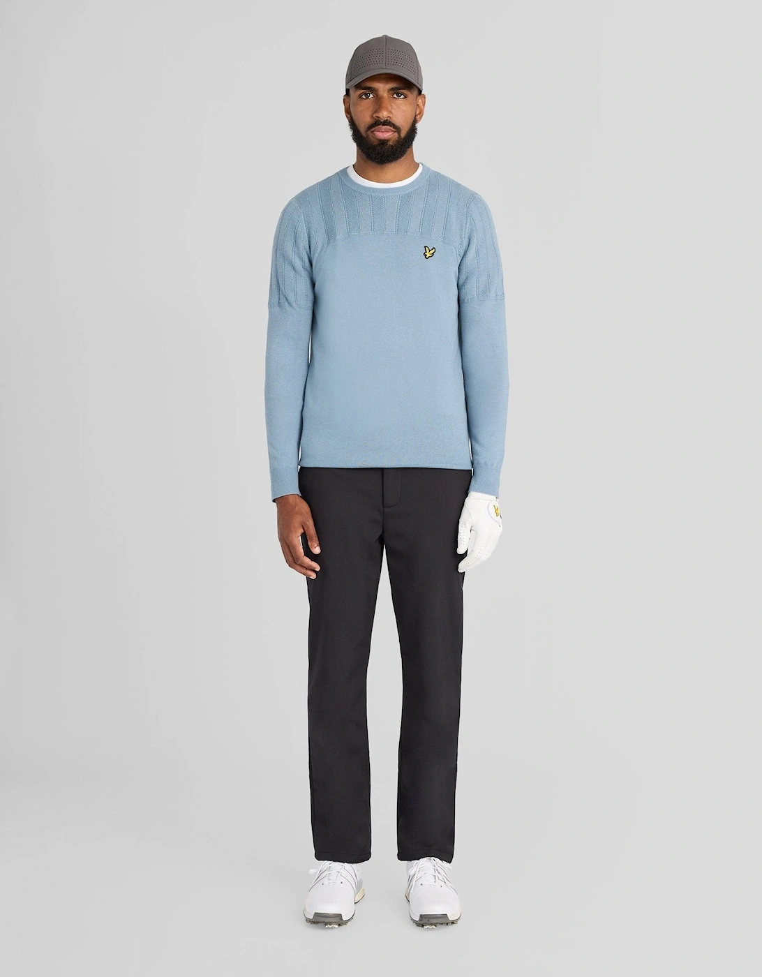 Texture Block Crew Neck Jumper