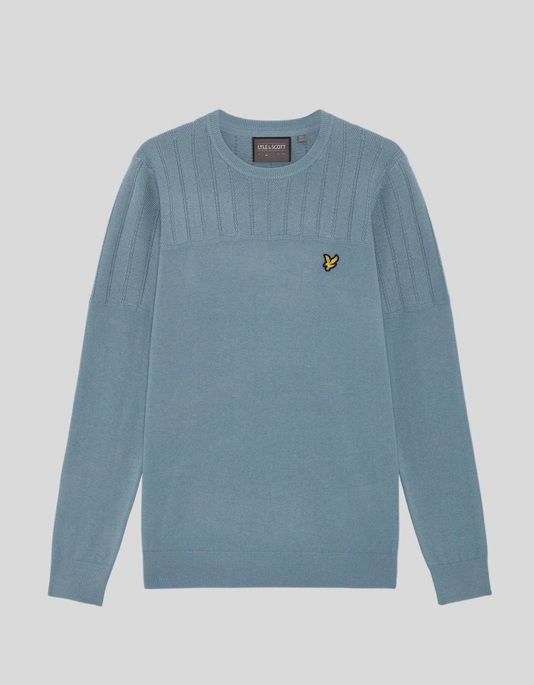 Texture Block Crew Neck Jumper