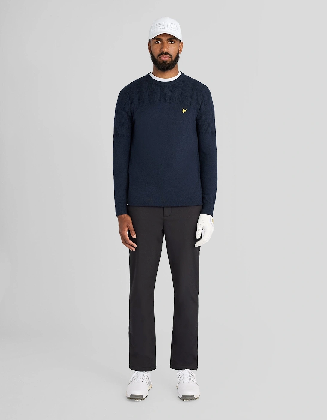 Texture Block Crew Neck Jumper