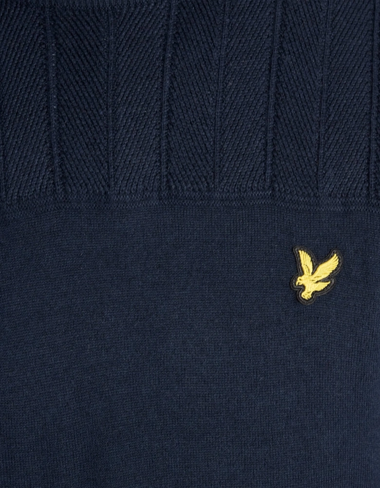 Texture Block Crew Neck Jumper