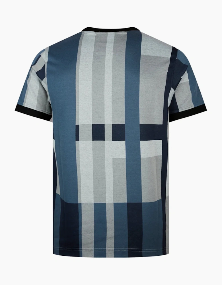 Luke 1977 Brom check T shirt Blue Hue check
