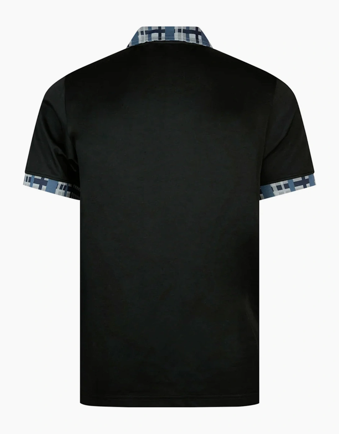 Luke 1977 Yard contrast collar polo shirt BLACK/BLUE