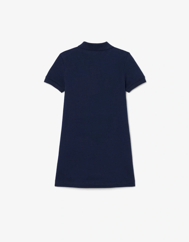 LACOSTE PIQUE POLO DRESS IN MARINE NAVY 347066