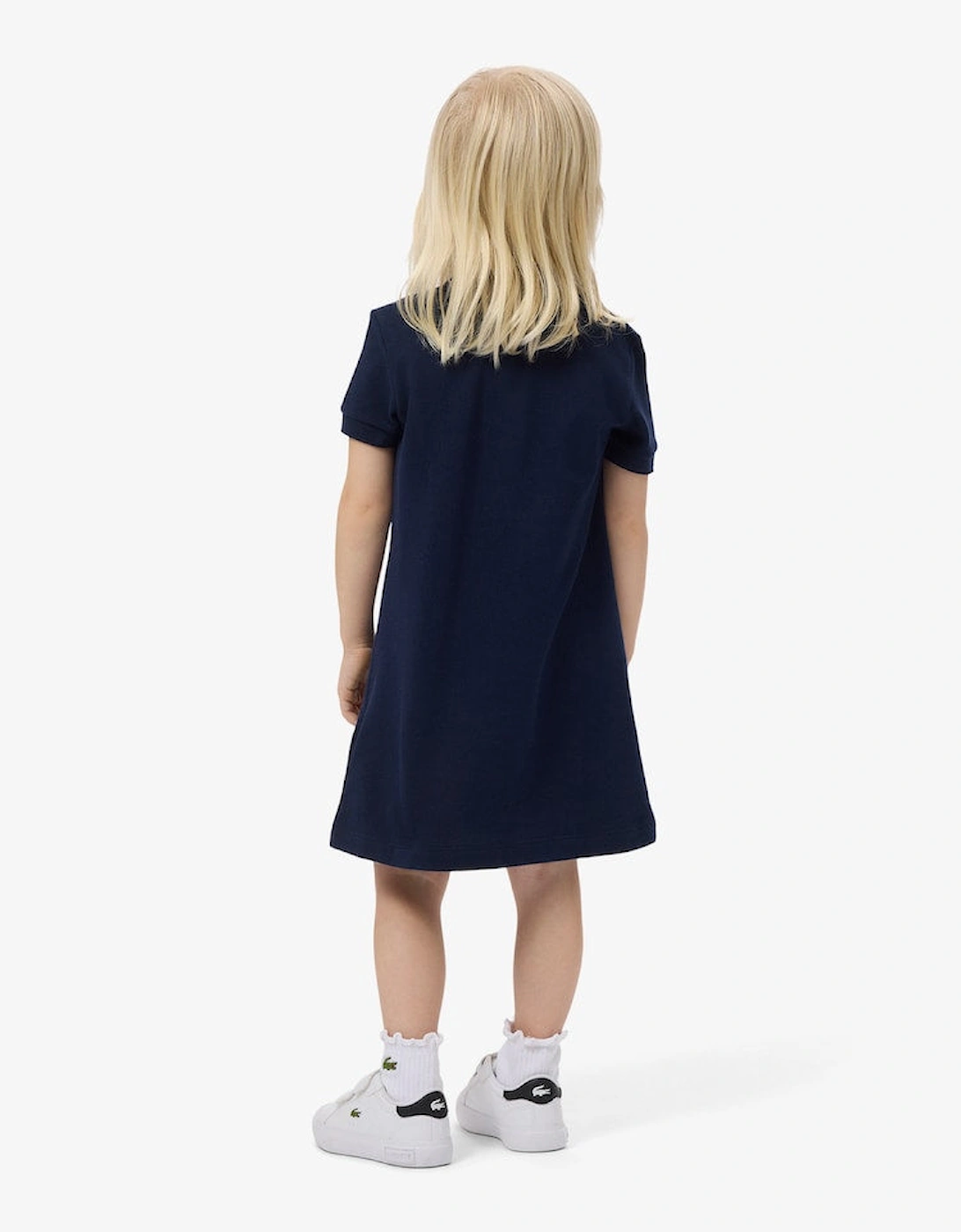 LACOSTE PIQUE POLO DRESS IN MARINE NAVY 347066