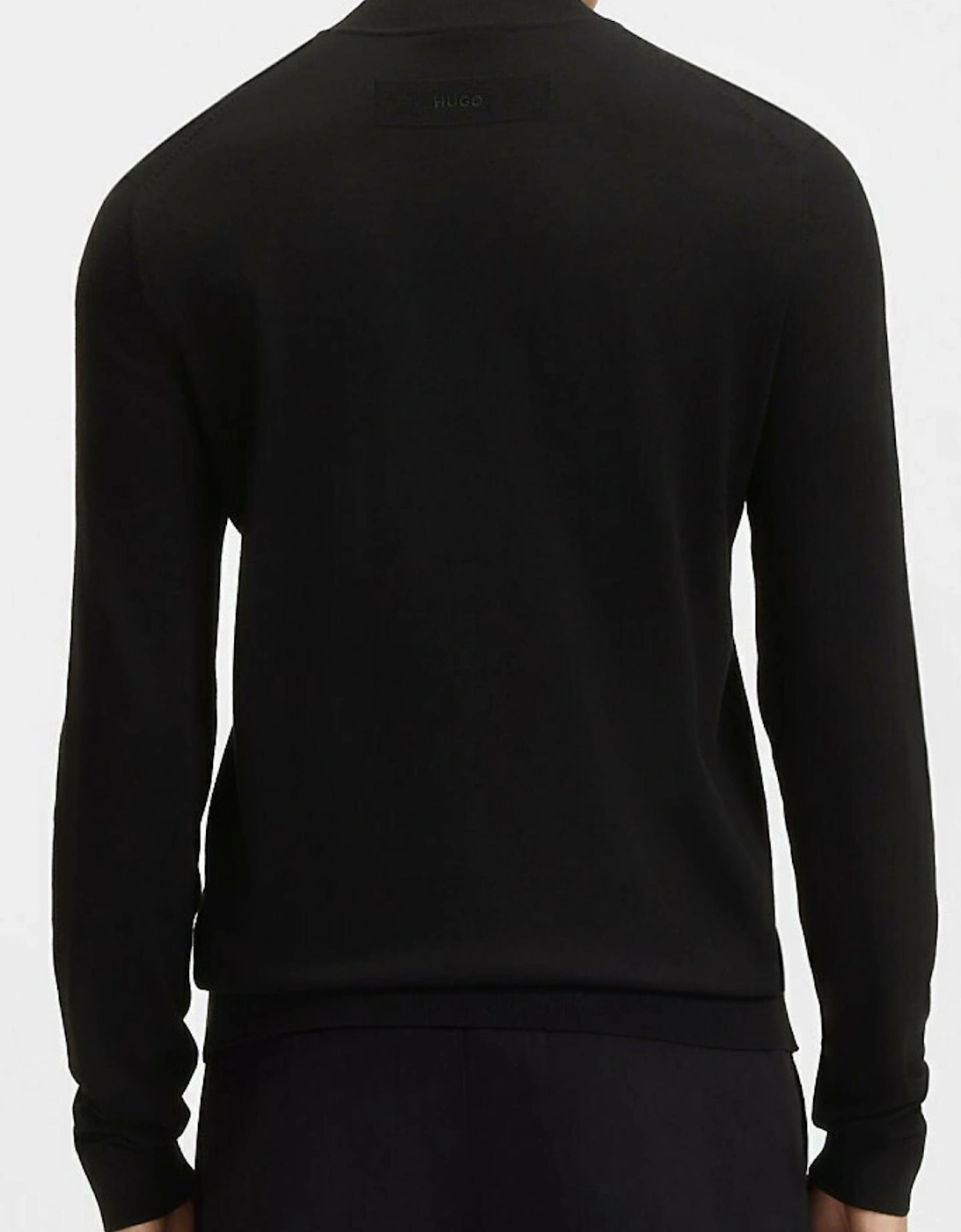 San Marc-CV Standing Collar Black Jumper
