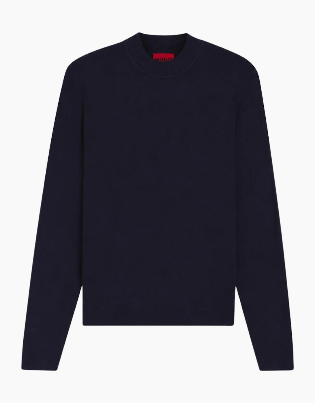 San Marc-CV Standing Collar Navy Jumper