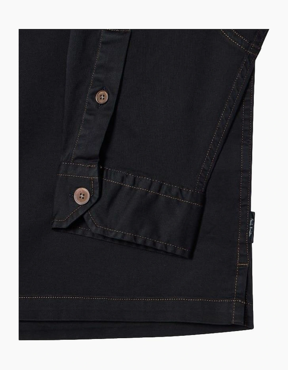 PS Paul Smith Double Pocket Cotton-Sateen Casual Fit Shirt 49 DK NAVY