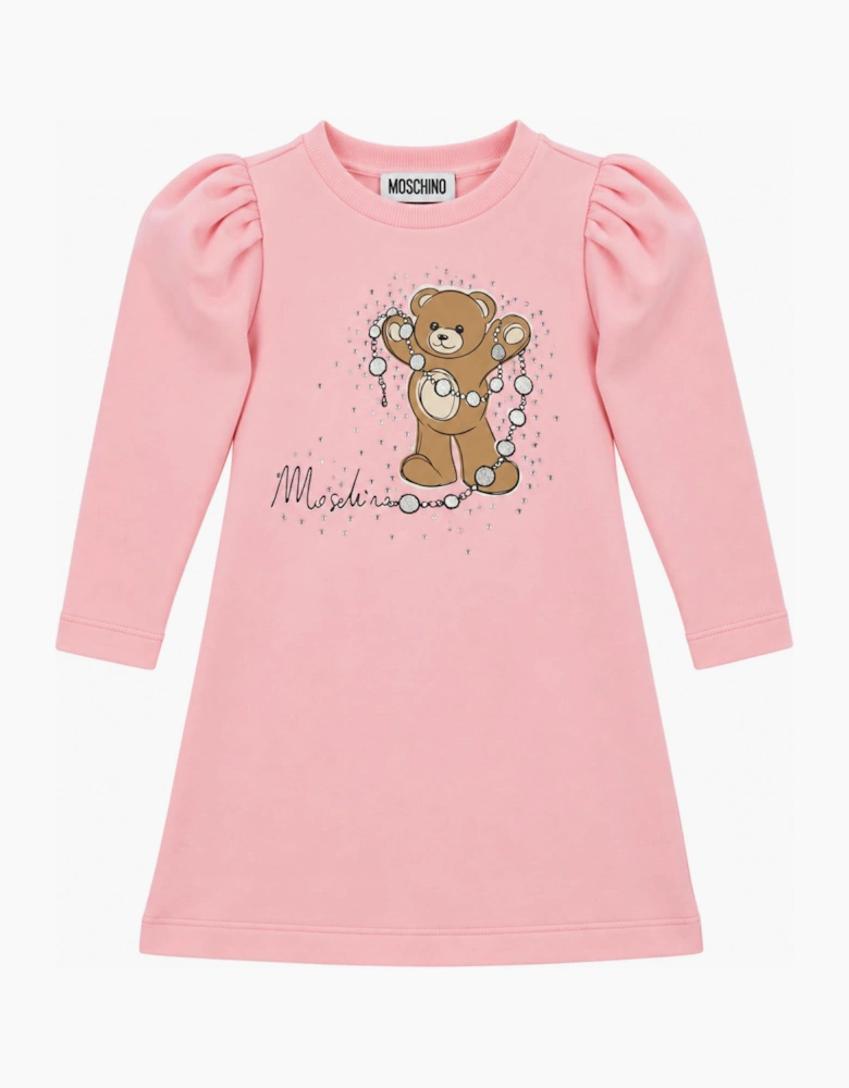MOSCHINO GIRLS SUGAR ROSE DRESS HCV0FC