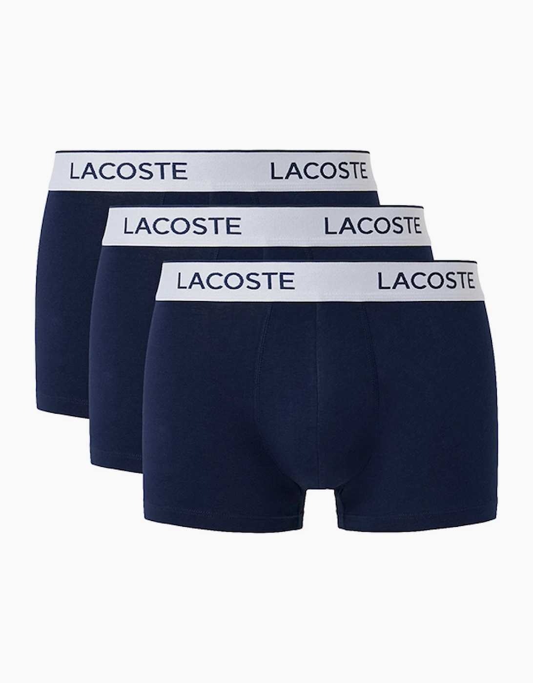 Lacoste Men's Navy/White 3 Pack Trunks - Image 7