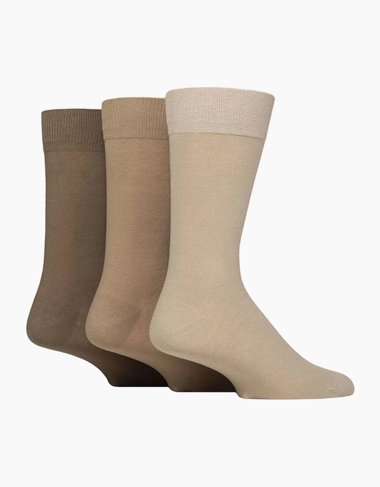 Glenmuir Cotton Rich Crew Socks BEIGE