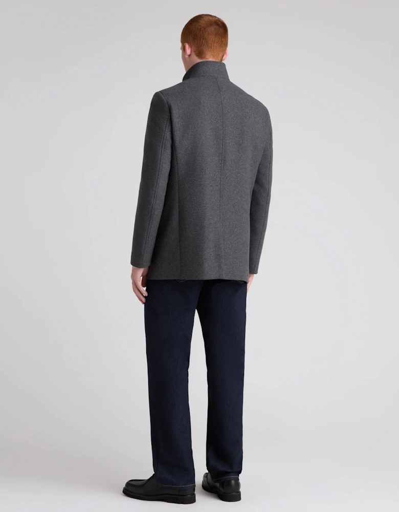 Remus Uomo Jonah Wool Rich Overcoat GREY