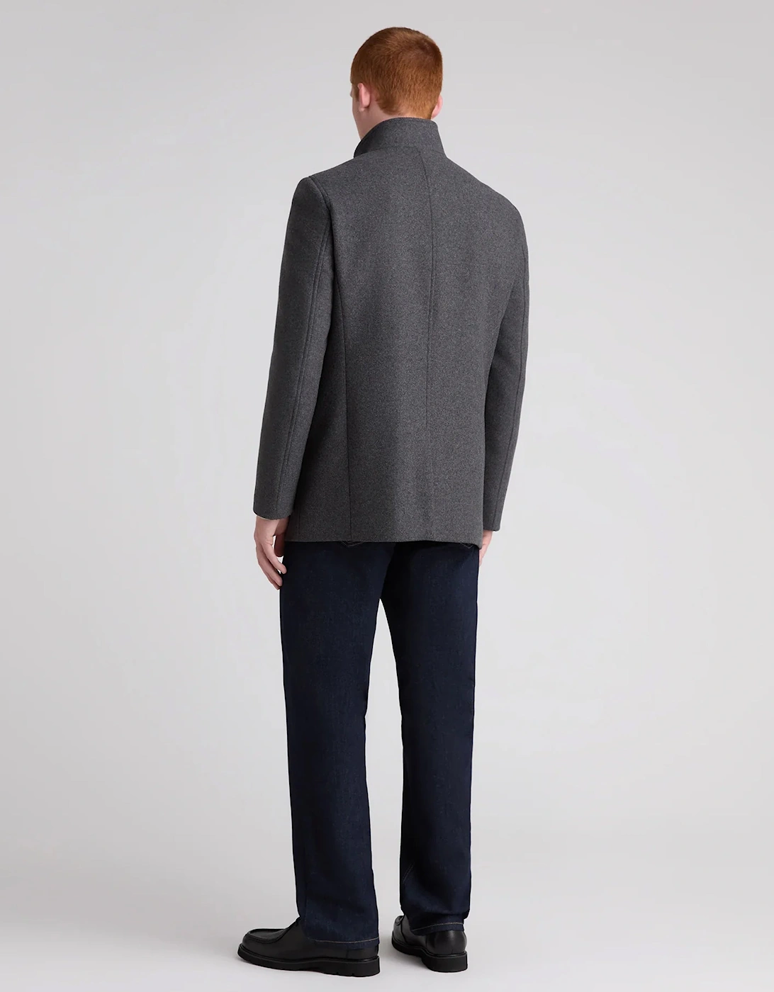 Remus Uomo Jonah Wool Rich Overcoat GREY
