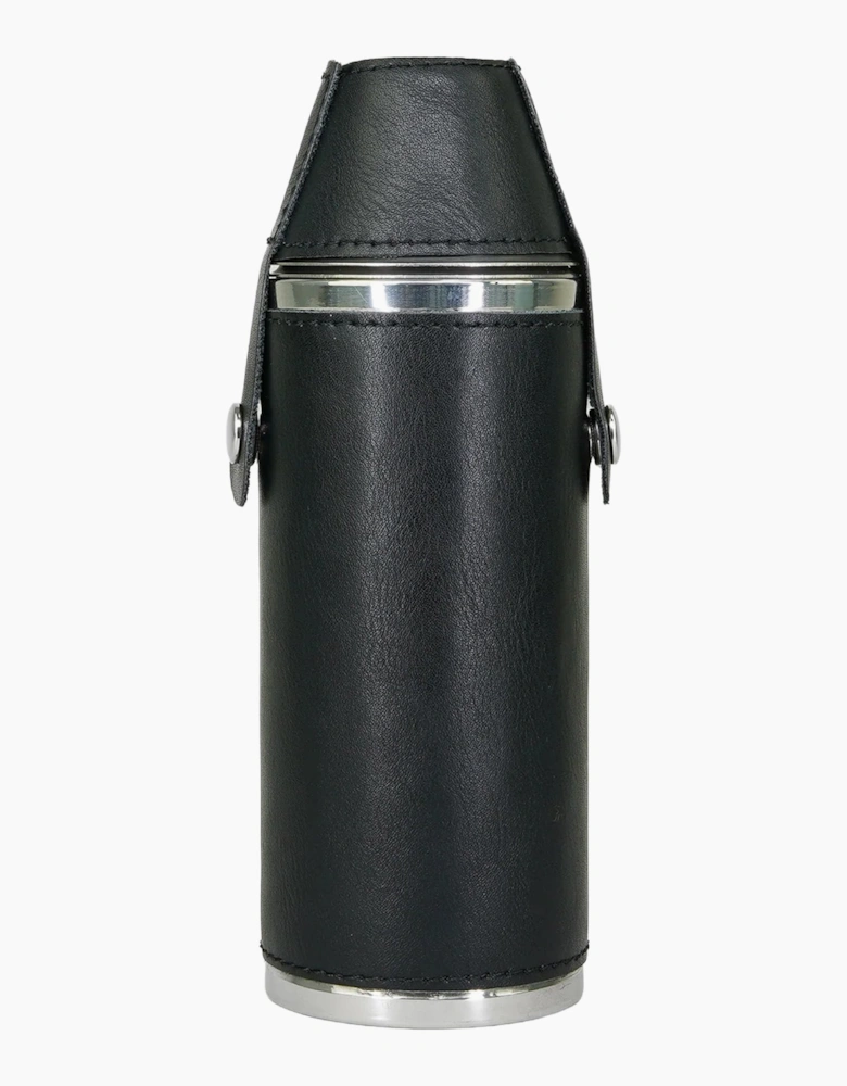 Sophos 8oz Copper Hunters Flask 2 Cups BLACK