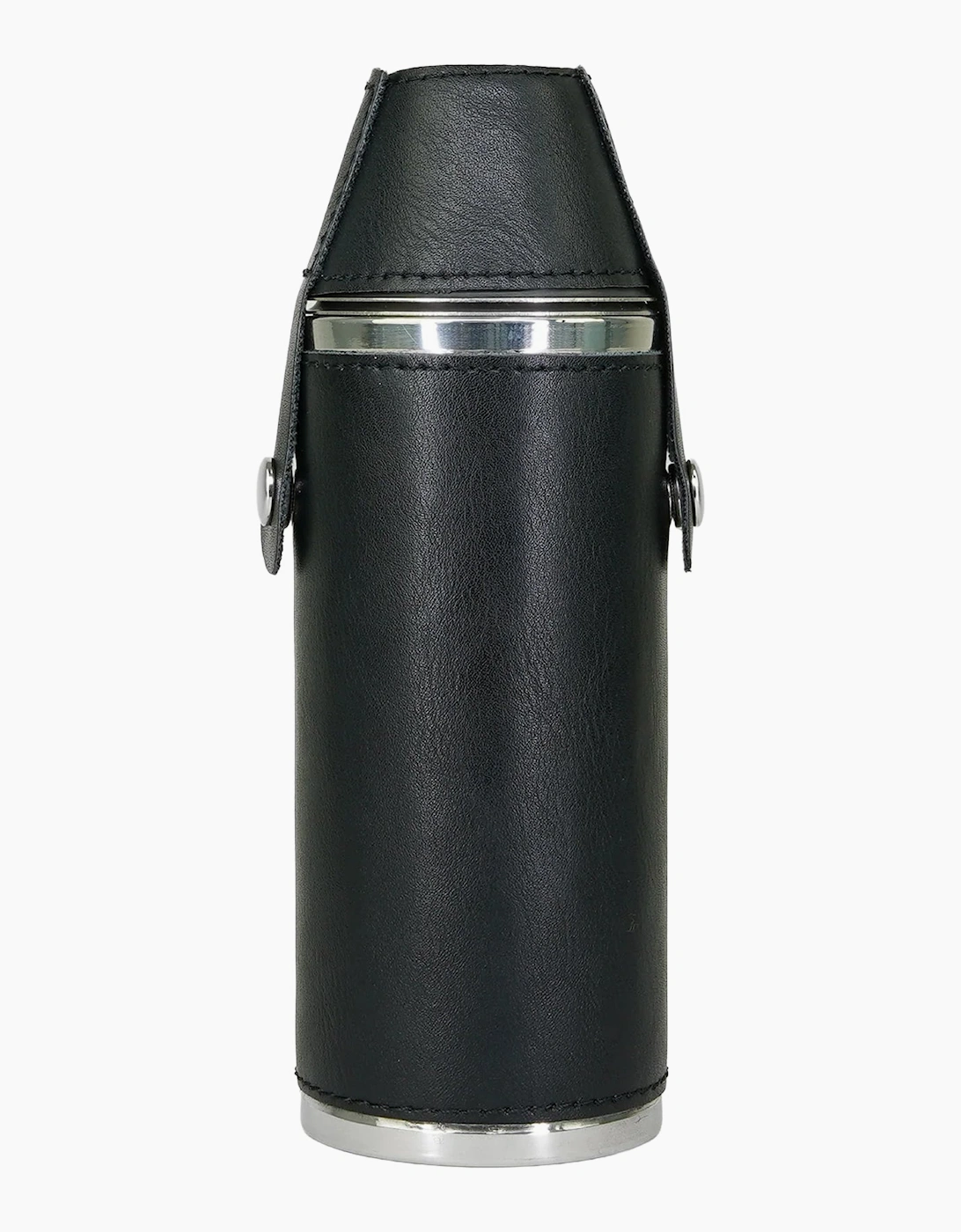 Sophos 8oz Copper Hunters Flask 2 Cups BLACK