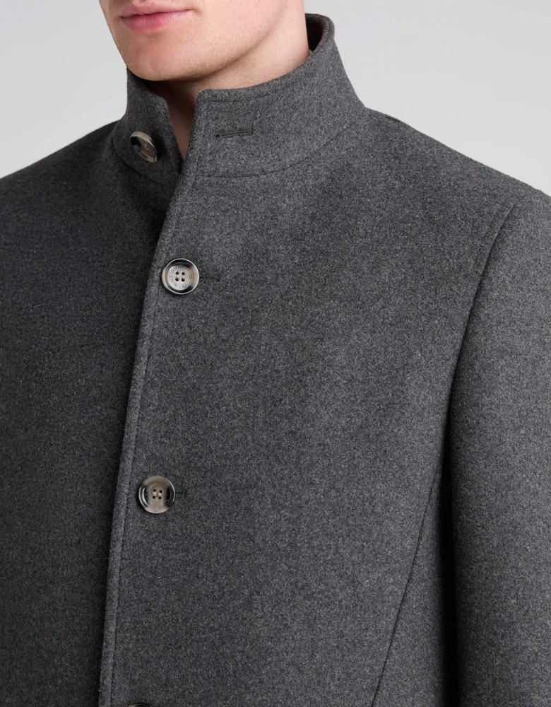 Remus Uomo Jonah Wool Rich Overcoat GREY