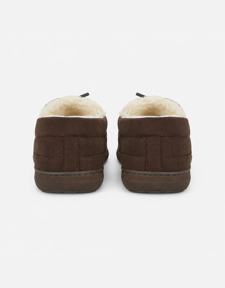 Jo & Joe CRANFORD Mens Moccasin Slippers Brown