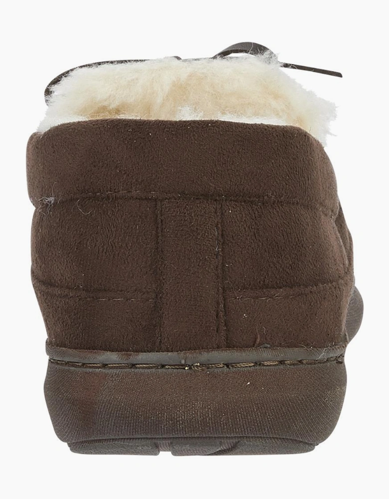 Jo & Joe CRANFORD Mens Moccasin Slippers Brown