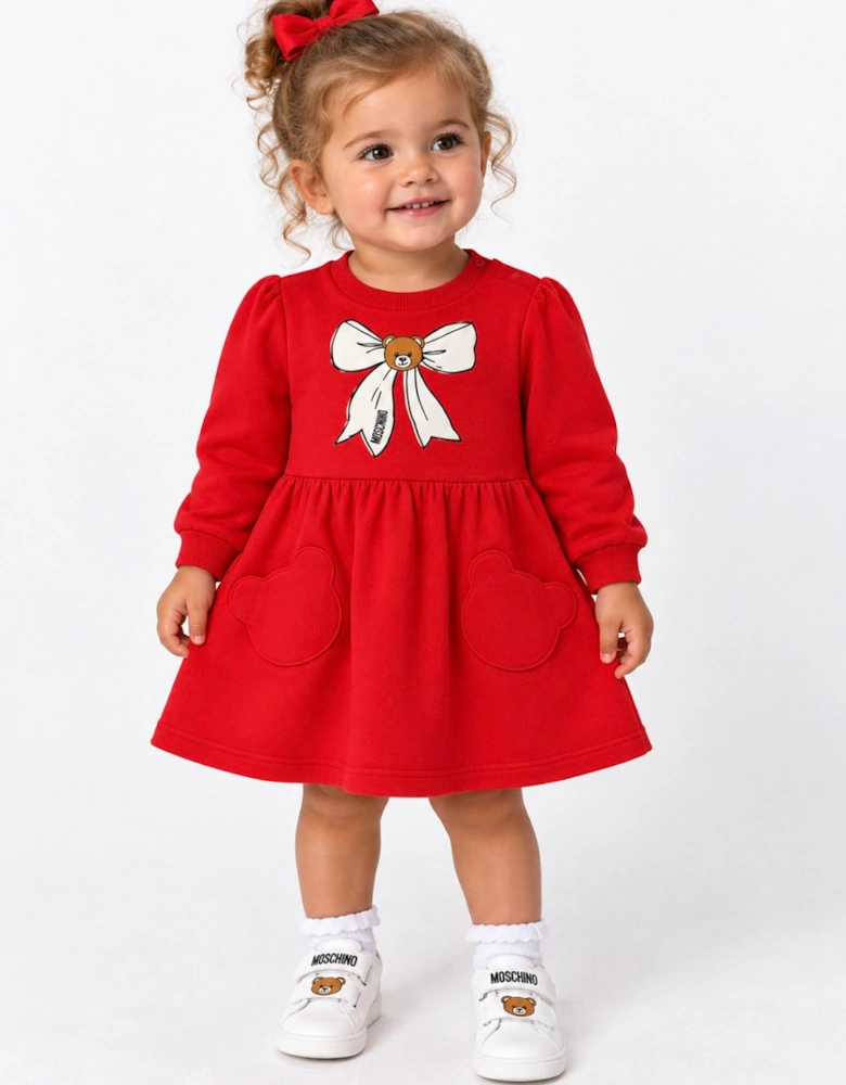 MOSCHINO BABY/TODDLER GIRLS RED DRESS MAV0CU