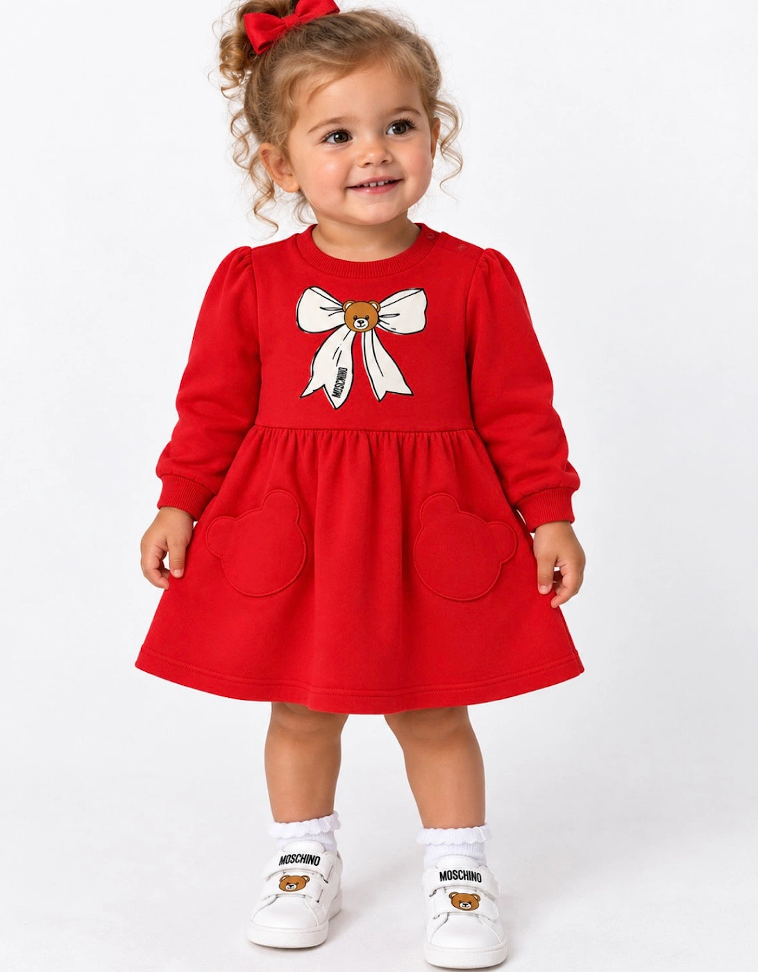 MOSCHINO BABY/TODDLER GIRLS RED DRESS MAV0CU