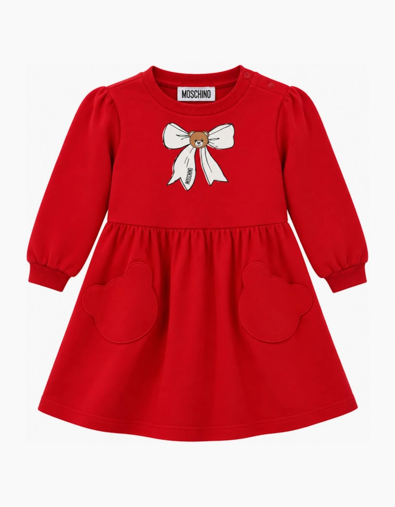 MOSCHINO BABY/TODDLER GIRLS RED DRESS MAV0CU