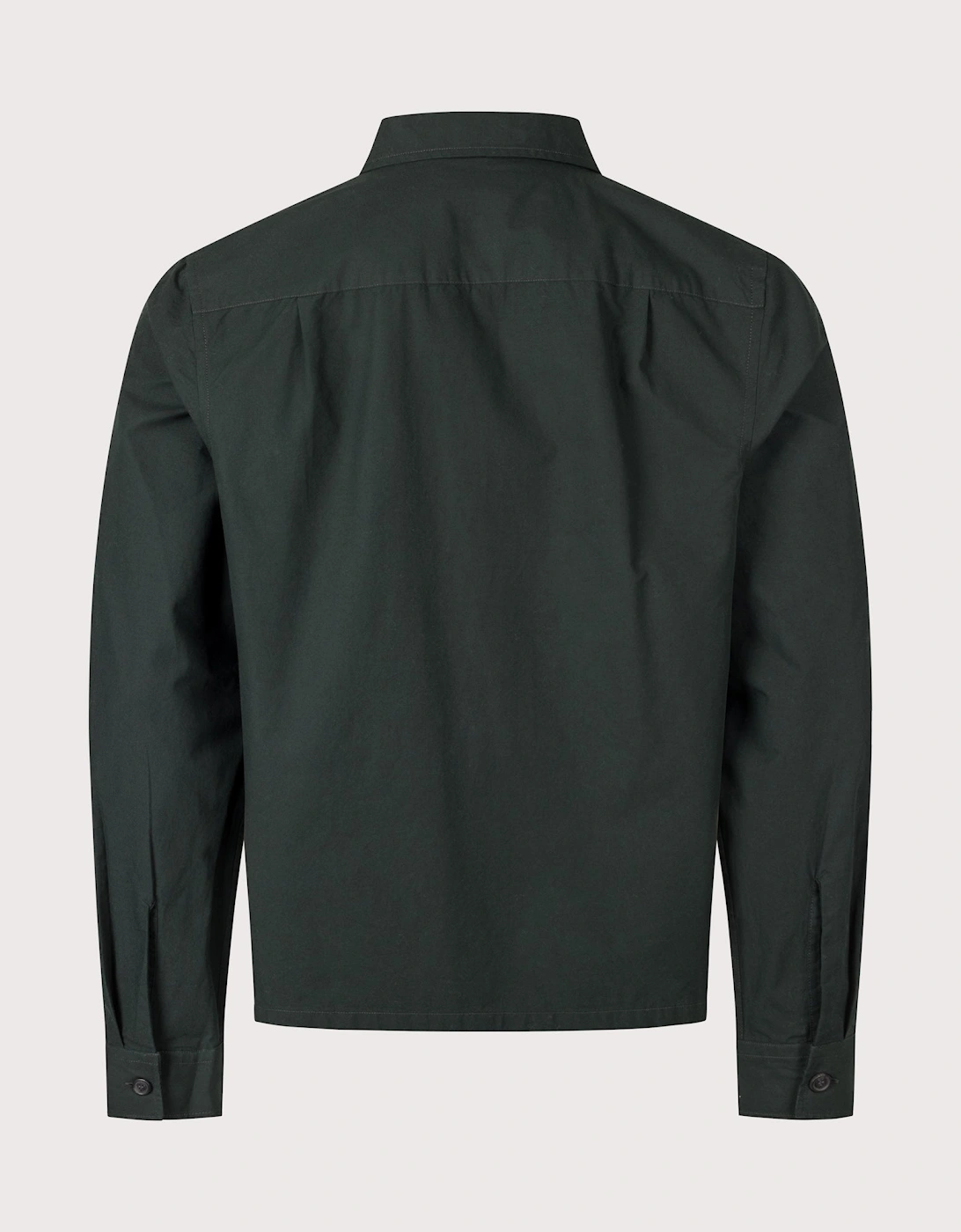 Regular Fit Zip Through Poplin Overshirt