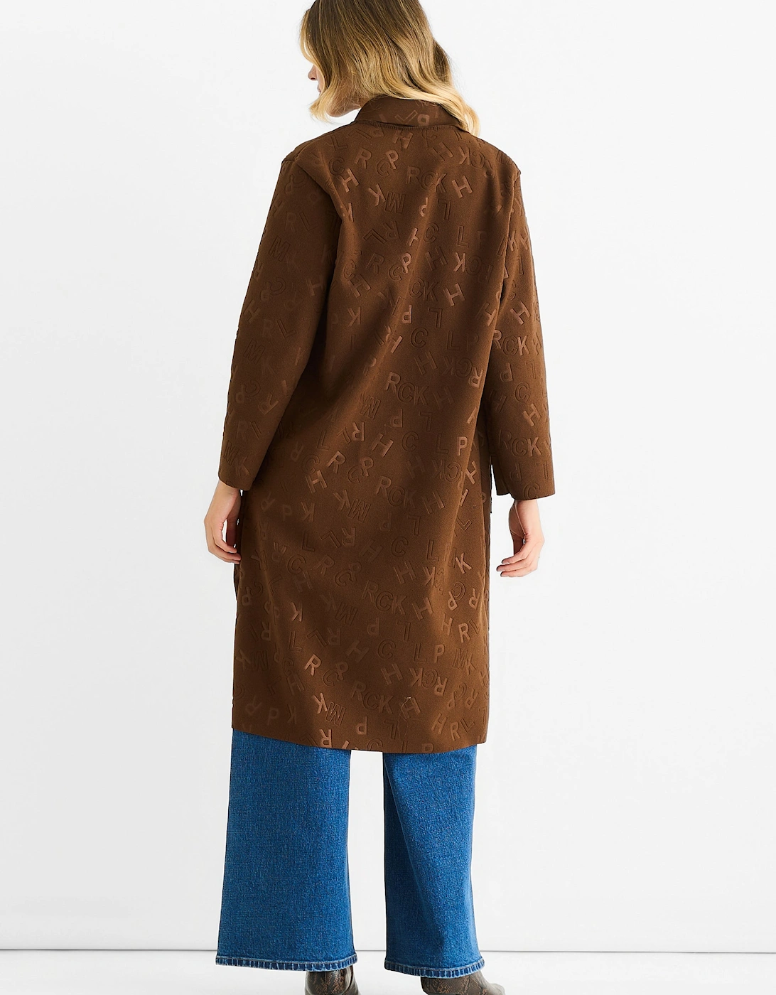 Chocolate Embossed Edge to Edge Lightweight Jacket
