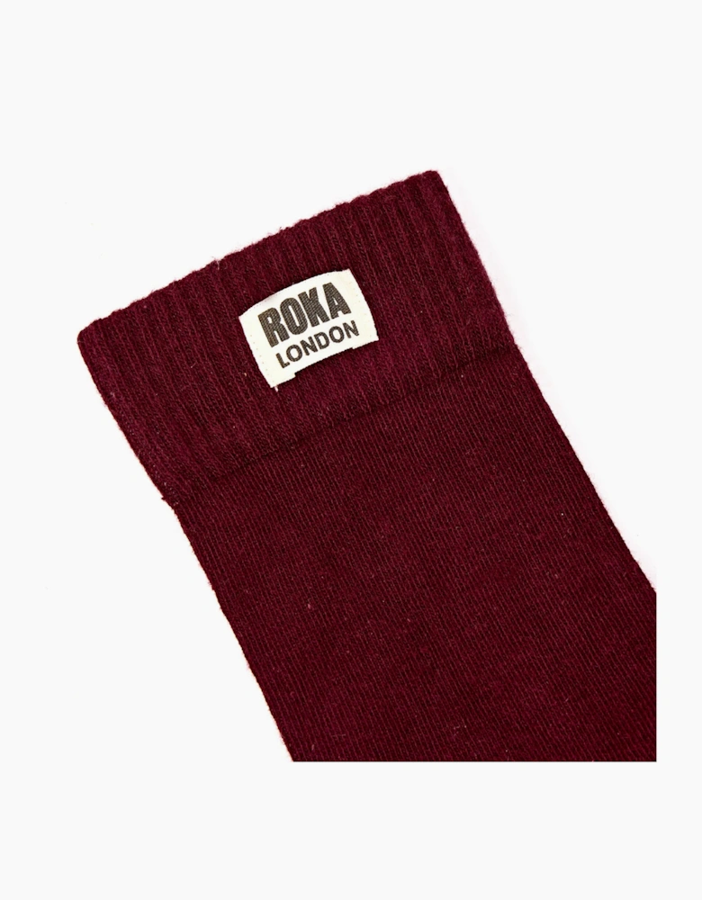 Wimbeldon Crew Socks for Women - Plum
