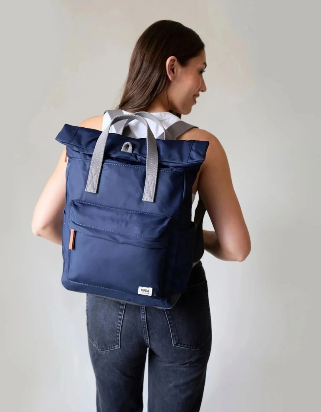 Canfield Roll Top Backpack - Burnt Blue