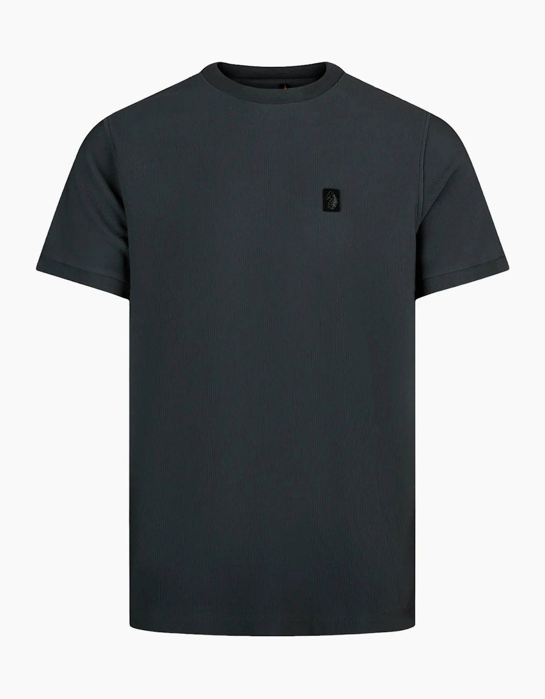 Luke 1977 Keswick rib detail crew neck t shirt CHARCOAL