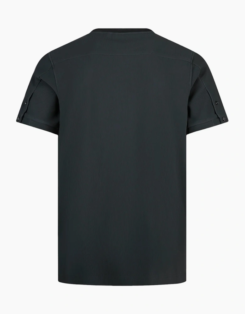 Luke 1977 Keswick rib detail crew neck t shirt CHARCOAL
