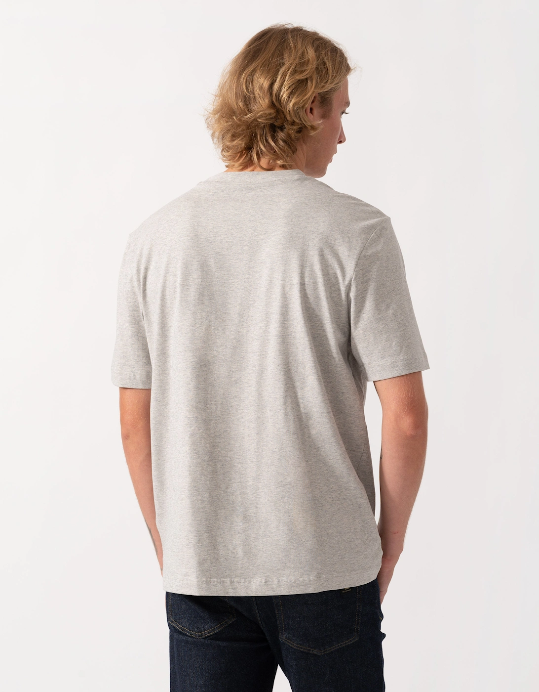 BOSS Orange TChup Mens Crew Neck Small Logo T-Shirt  - Open Grey 086