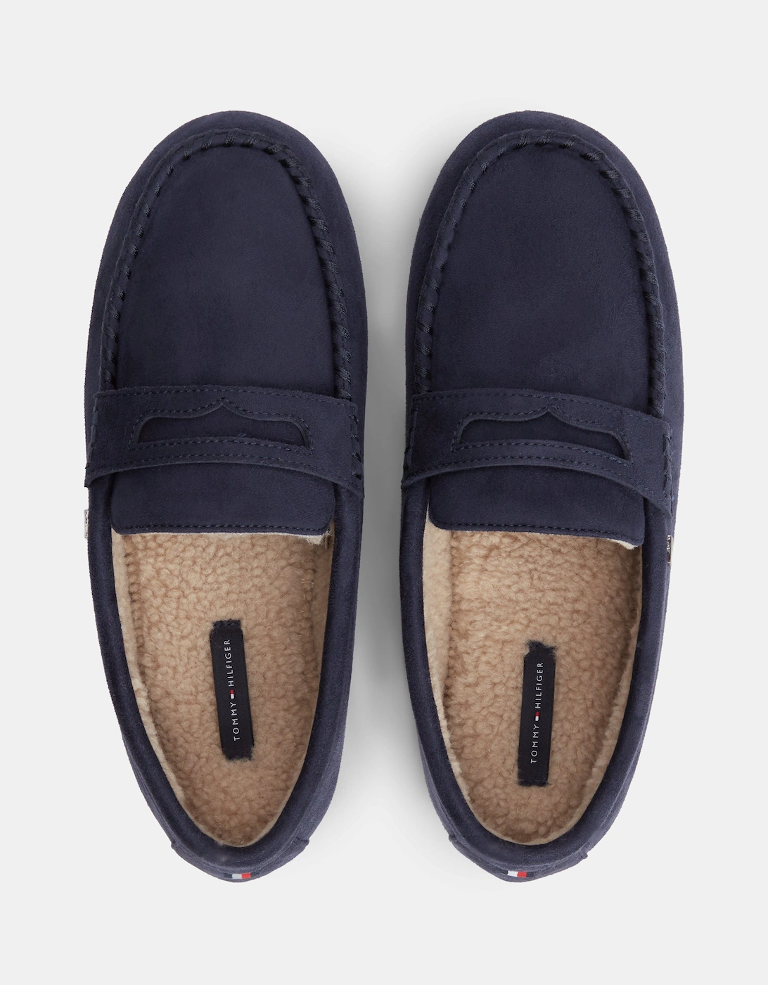 Tommy Hilfiger Driver Mens Hilfiger House Shoes - Navy Blue