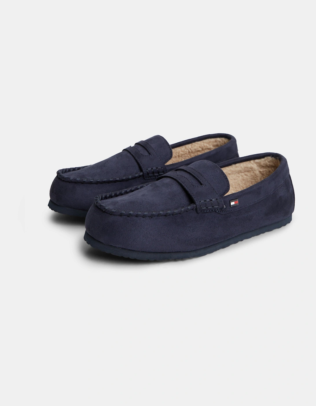 Tommy Hilfiger Driver Mens Hilfiger House Shoes - Navy Blue