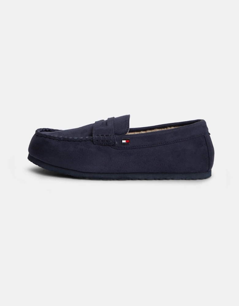 Tommy Hilfiger Driver Mens Hilfiger House Shoes - Navy Blue