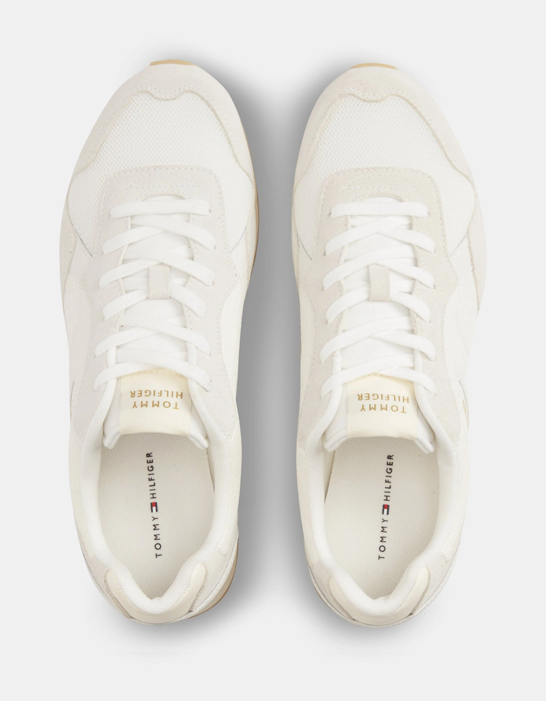 Tommy Hilfiger TH Core Mix Mens Trainers - Ecru