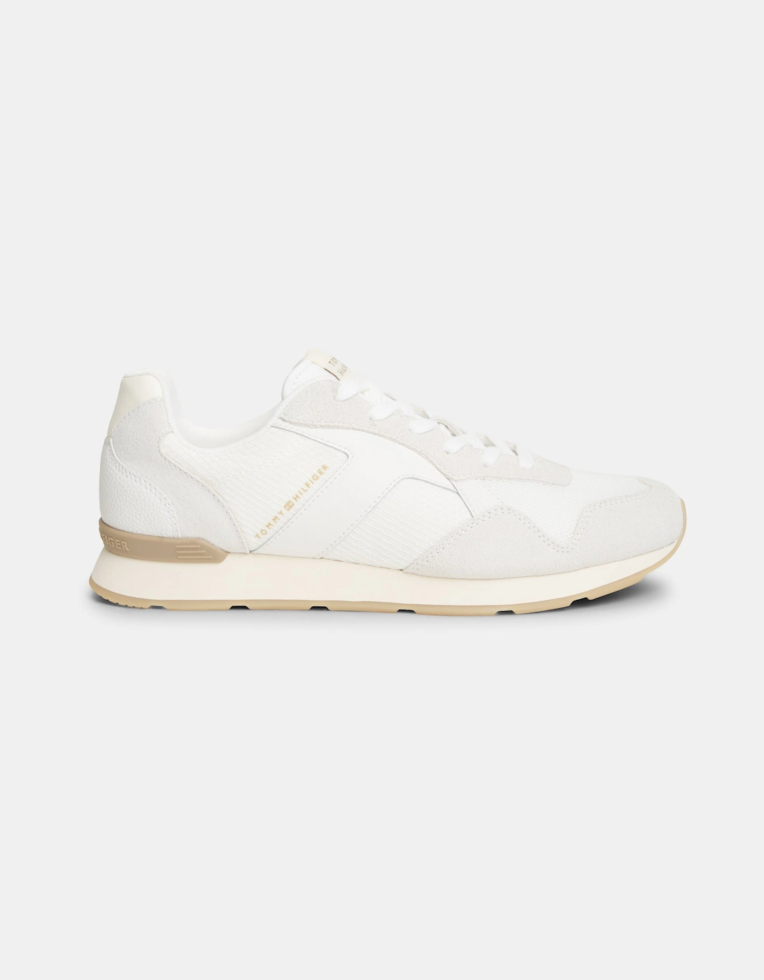 Tommy Hilfiger TH Core Mix Mens Trainers - Ecru